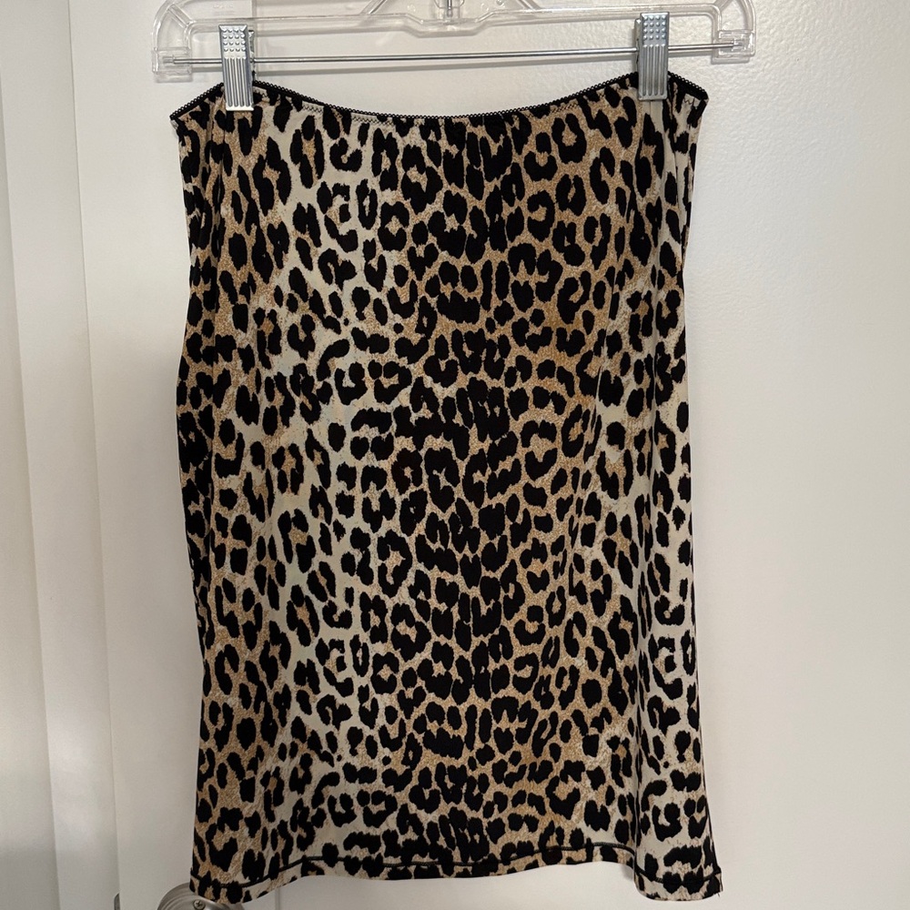 Ganni Leopard Print Straight Skirt - Picture 7 of 11